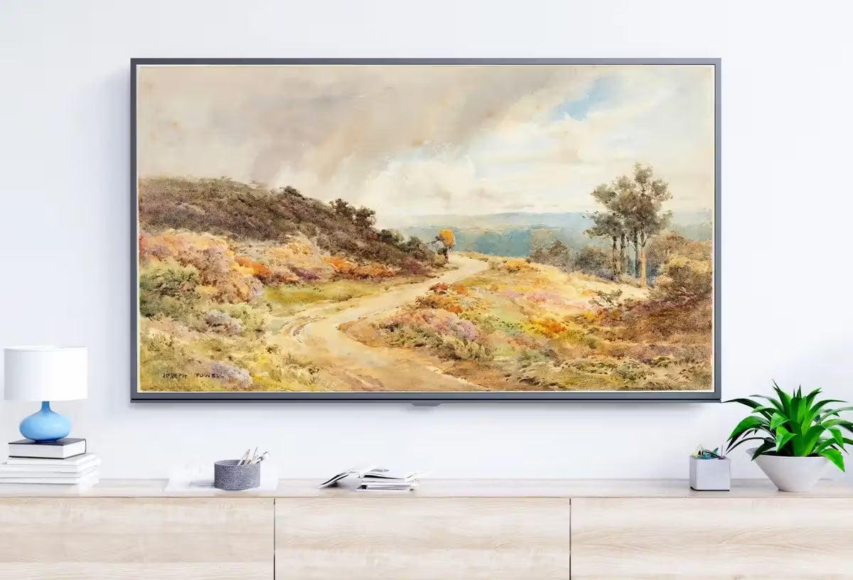 Samsung Frame TV Art 4K Vintage Autumn Landscape Painting. Instant Download Colorful Autumn Art for the Frame TV. Landscape Art for TV – Frame TV  Art