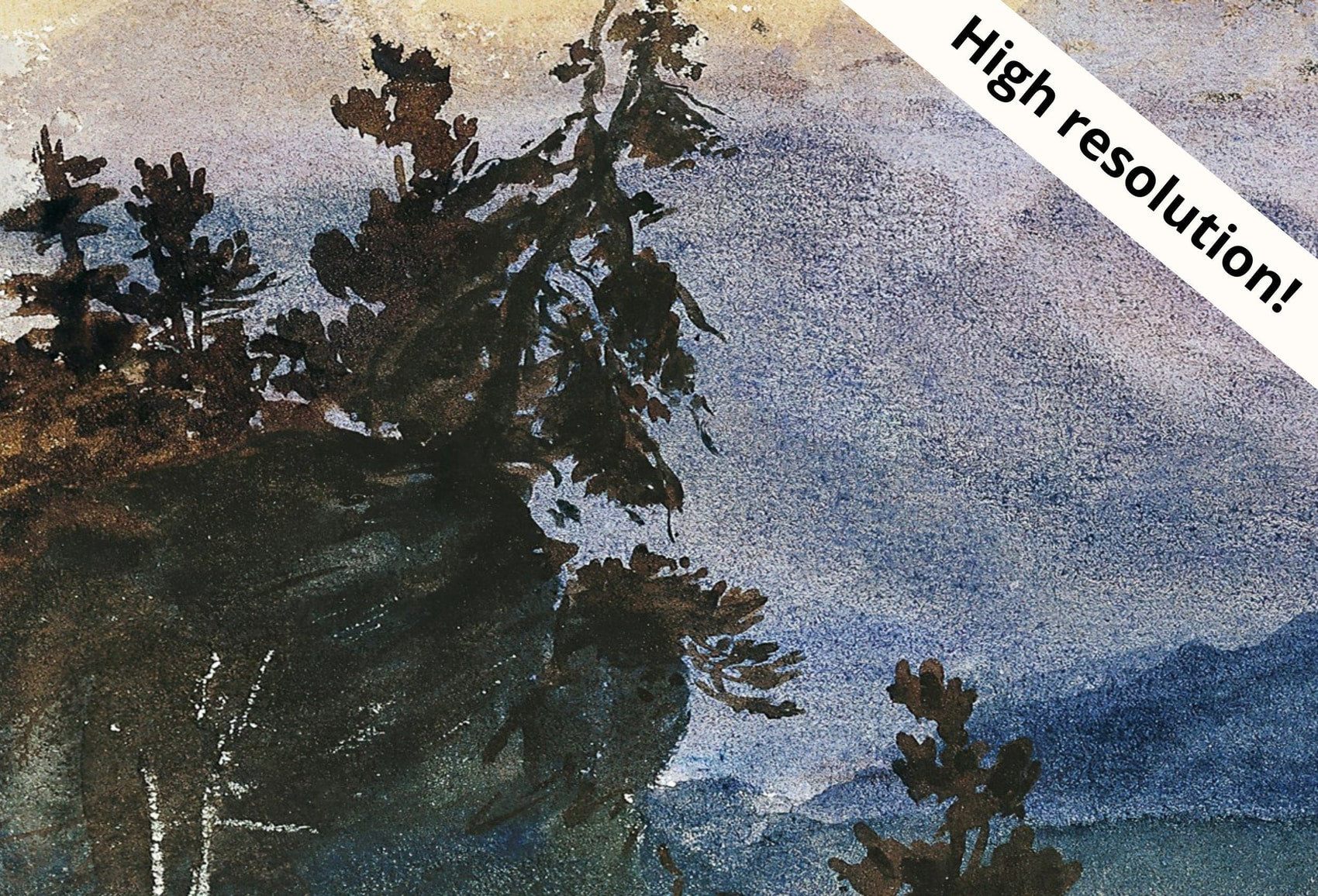 Included artwork preview showing first selection of artworks from Samsung Frame TV Art 4K Vintage Mountain Sunset Landscape Watercolor Wall Art. Instant Download Mountain Painting Wall Art for the Frame TV.