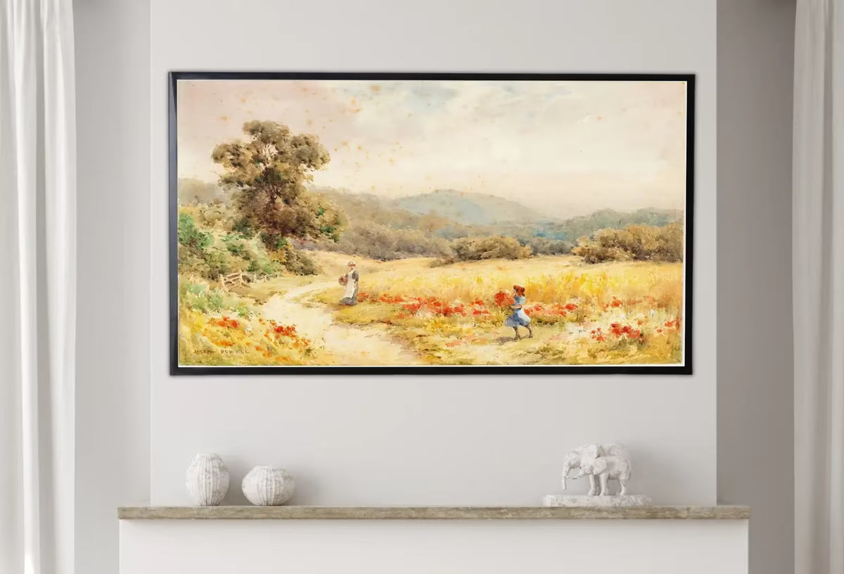 Samsung Frame TV Art 4K Vintage Summer Landscape Painting. Instant Download Colorful Summer Art for the Frame TV. Landscape Art for TV – Frame TV  Art