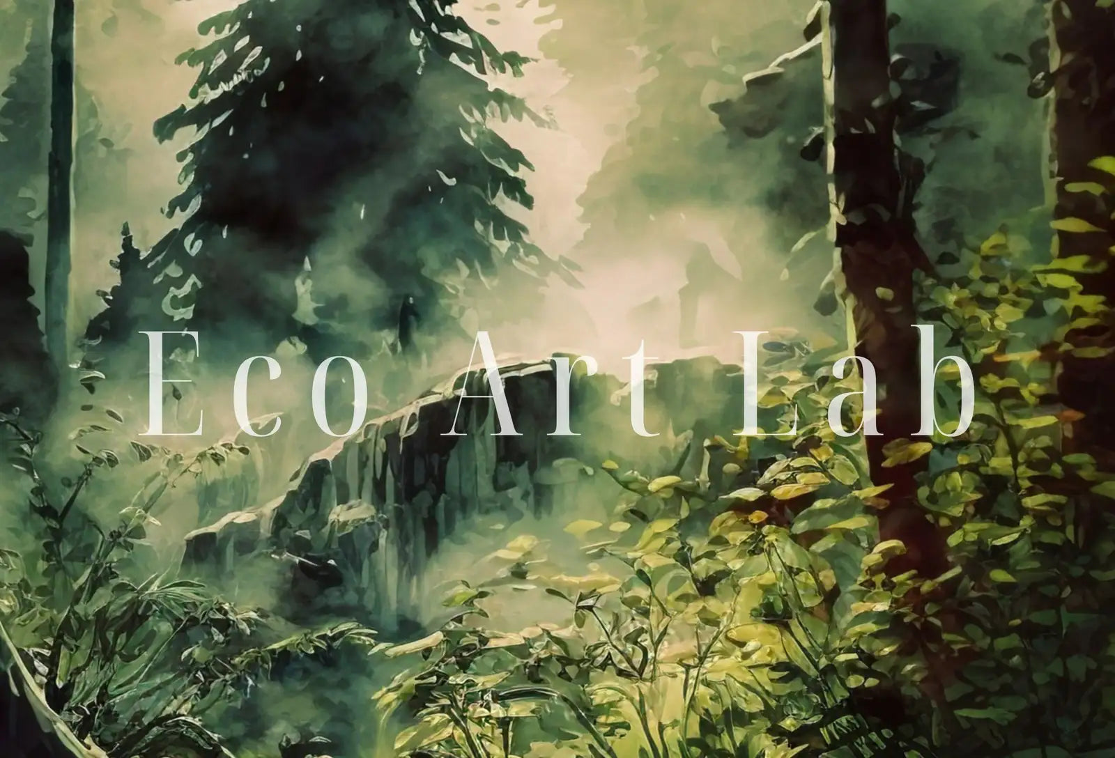 Included artwork preview showing first selection of artworks from Samsung Frame TV Art 4K Watercolor Forest Landscape Digital Painting. Instant Download. Dense Forest Art for Samsung Frame TV. Art for TV.