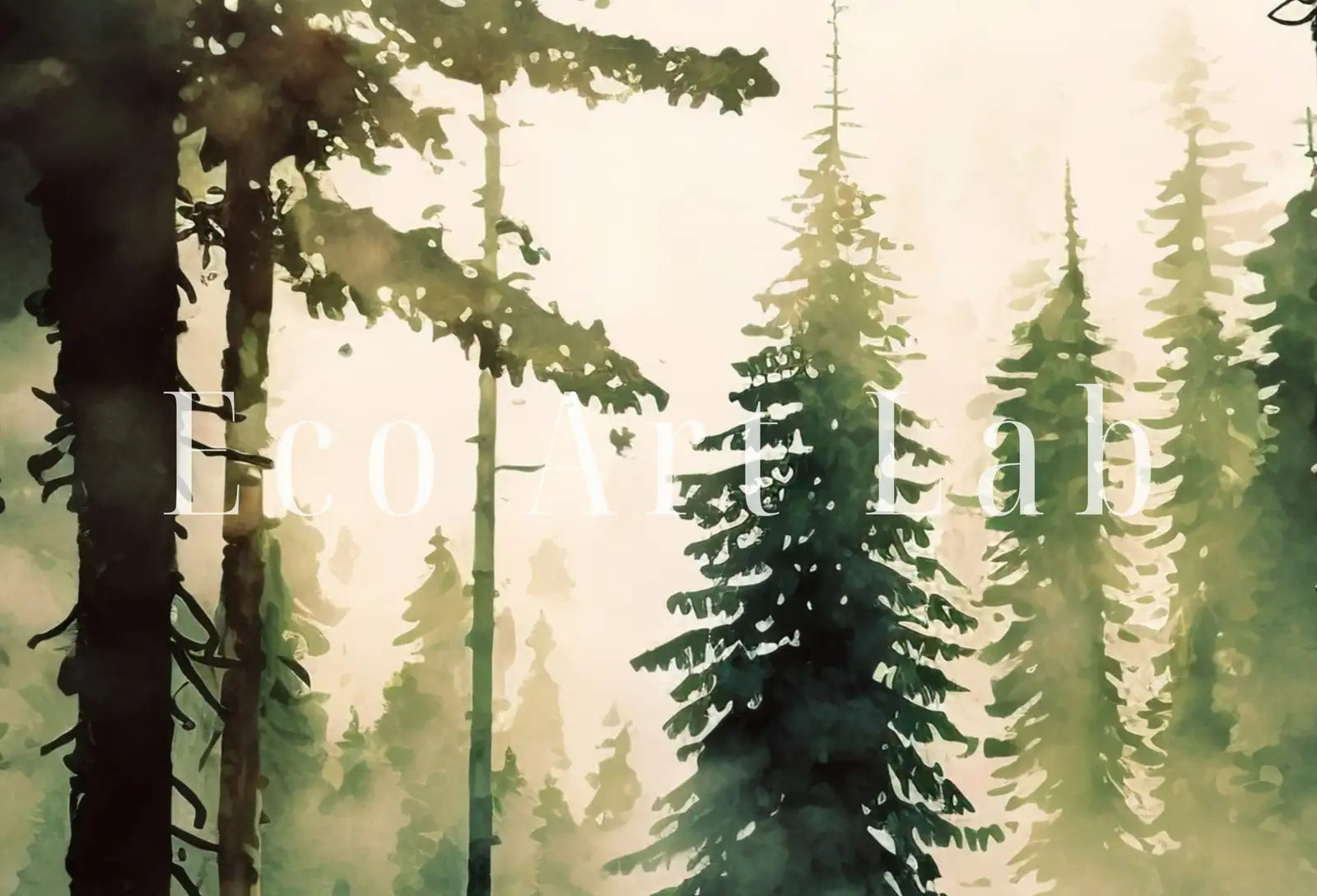 Second included artwork preview from Samsung Frame TV Art 4K Watercolor Forest Landscape Digital Painting. Instant Download. Dense Forest Art for Samsung Frame TV. Art for TV featuring various scenes.