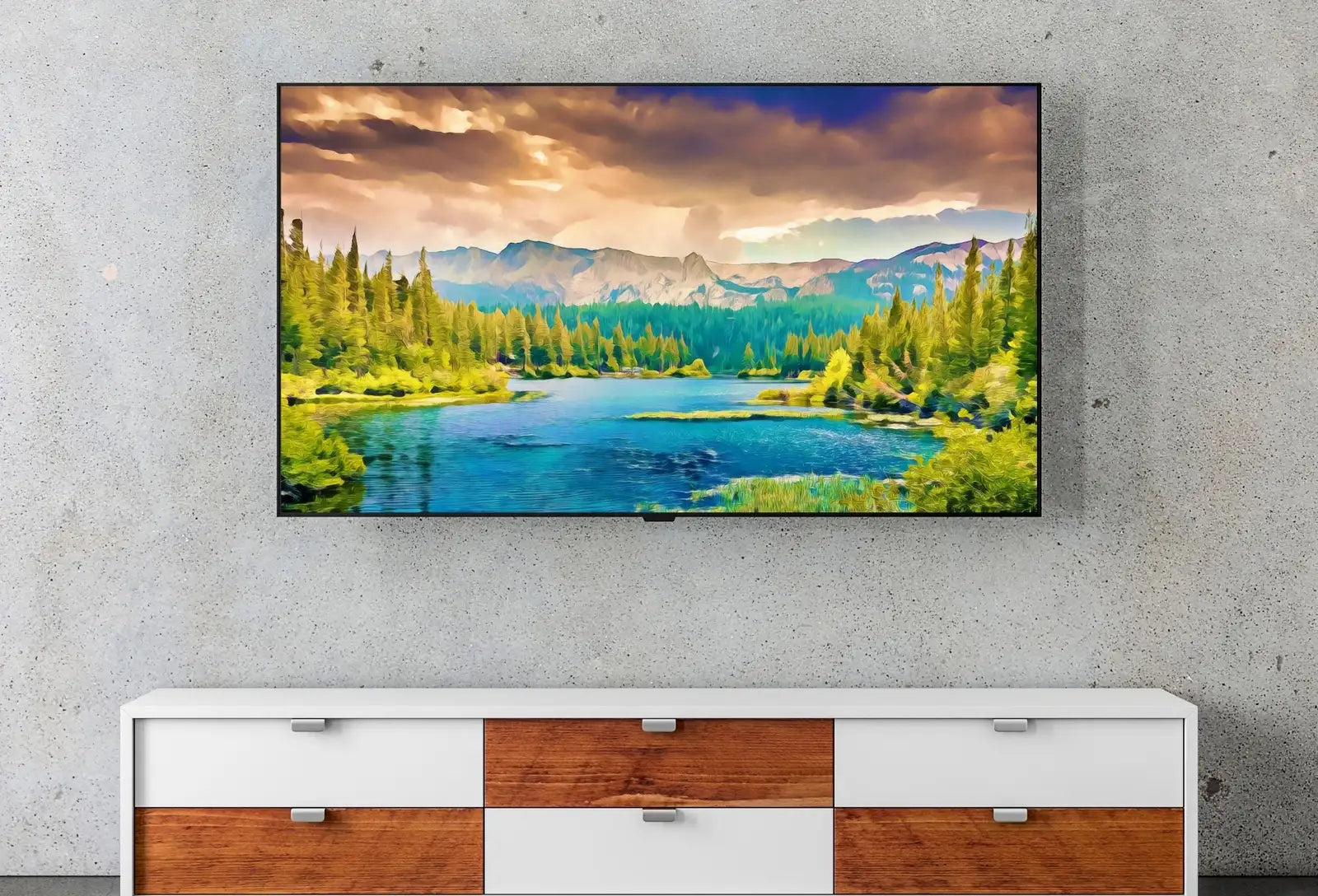 Second included artwork preview from Samsung Frame TV Art Forest Landscape with a Lake, Digital Download, Digital Art for Tv, Colorful Frame TV Art featuring various scenes.