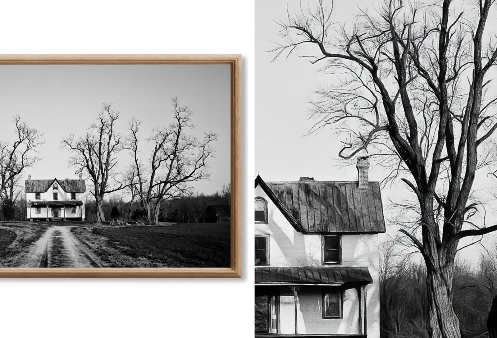 Detail view of artwork from Set of 10 Halloween Samsung Frame TV 4K Art. Creepy Haunted Houses in Dark Forests. Horror Art. Instant Download Frame TV Halloween Art Set.. (variation 1)