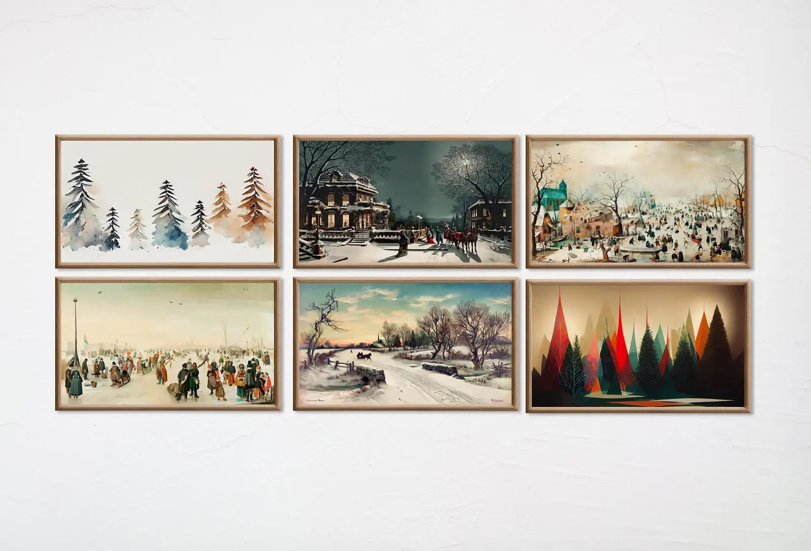 Second included artwork preview from Set of 15 Samsung Frame TV 4K Art. Christmas Landscapes Winter Art Digital Collection. Holiday Decor Art Set. Instant Download Frame TV Art featuring various scenes.