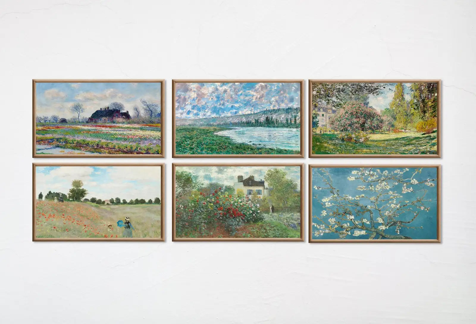 Included artwork preview showing first selection of artworks from Set of 15 Samsung Frame TV 4K Art. Spring Wall Art Nature Digital Collection. Vintage Spring Decor TV Art Set. Instant Download Frame TV Art.
