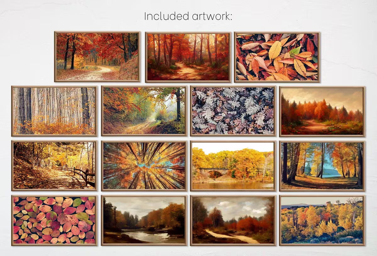 Set of 25 Samsung Frame TV 4K Art. Fall Wall Art Nature Digital Collection. Autumn Decor TV Art Set. Instant Download Frame TV Art. – Frame TV Art Set
