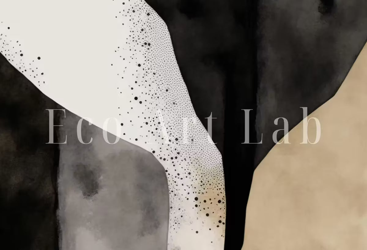 Set of 3 Art Prints. Black and White Minimalist Abstract Poster Set. Neutral Gallery Wall. Black & Beige Wall Art. Contemporary Modern Art