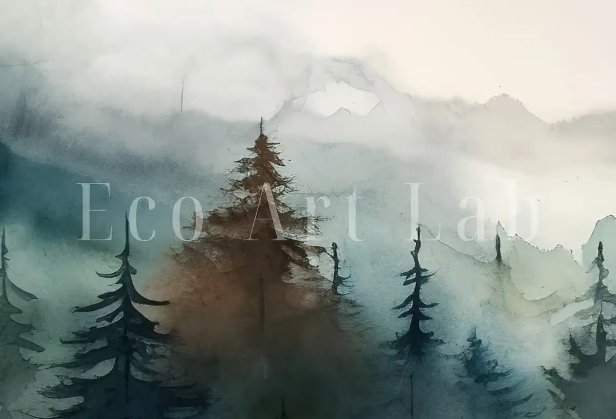 Set of 3 Prints. Watercolor Mountain Prints. 3 Piece Wall Art. Landscape Print Set. Mountain Wall Art. Gallery Wall Set. Modern Home Decor