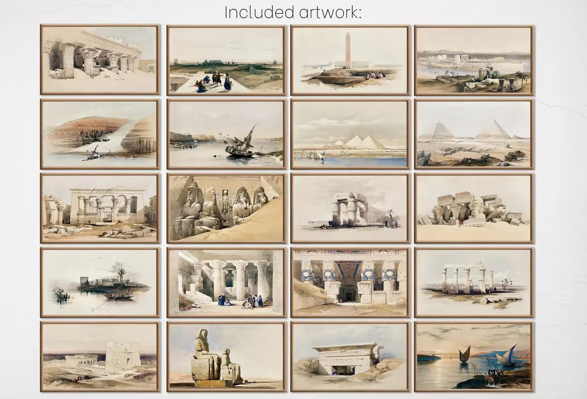 Set of 40 Samsung Frame TV 4K Art. Ancient Egyptian Famous Paintings Collection. Vintage Egyptian Art Set. Instant Download Frame TV Art – Frame TV Art Set
