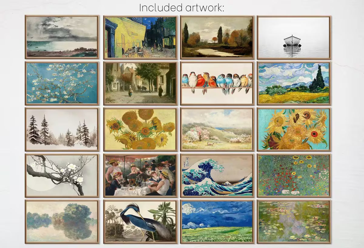 Set of 40 Samsung Frame TV 4K Art. Most Popular Paintings & Digital Art Ultimate Collection #1. TV Art Set. Instant Download Frame TV Art – Frame TV Art Set