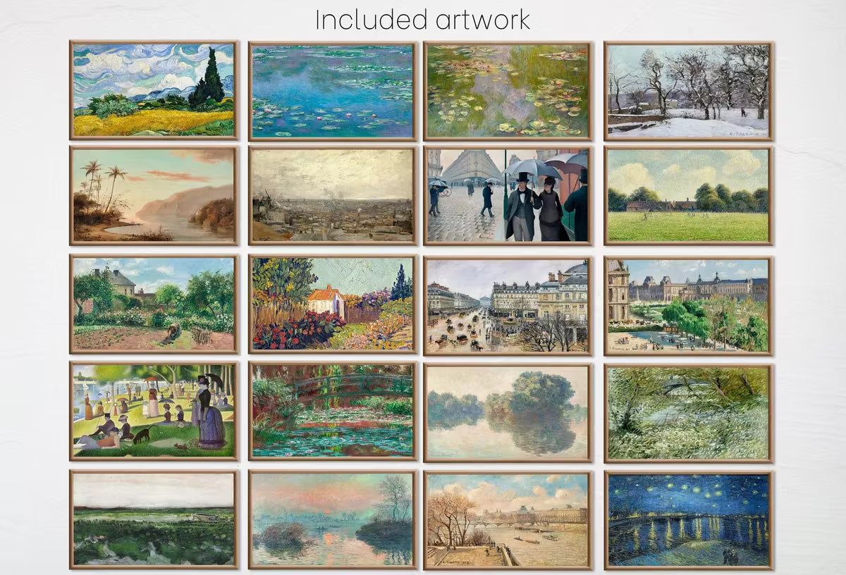 Set of 40 Samsung Frame TV 4K Art. Ultimate Impressionist Famous Paintings Collection. Van Gogh Monet Art Set. Instant Download Frame TV Art – Frame TV Art Set