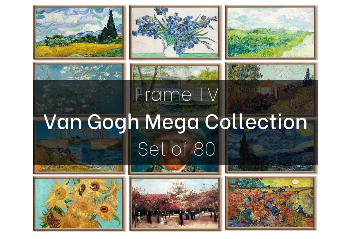Set of 80 Samsung Frame TV 4K Art. Van Gogh Famous Paintings Mega Collection. Vincent Van Gogh Art Set. Instant Download Frame TV Art Pack – Frame TV Art Set