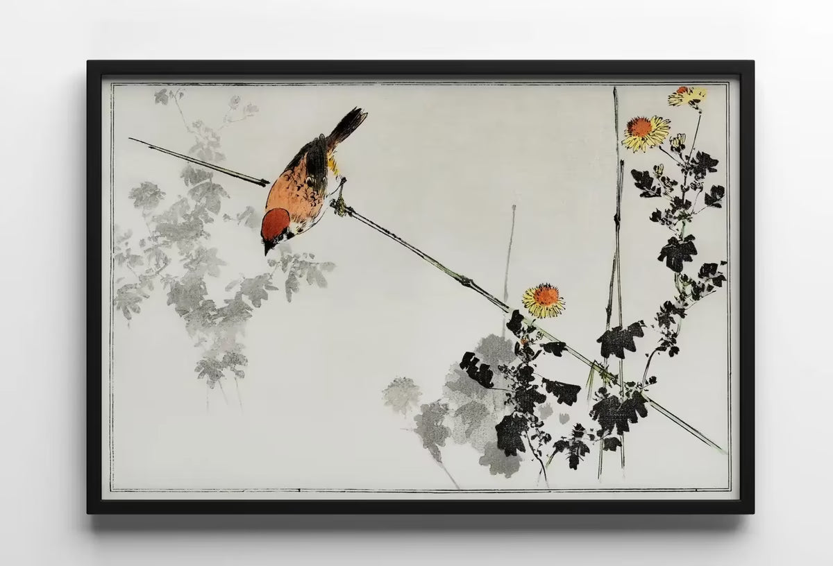 Swallow Bird illustration Vintage Japanese Painting. Japanese Wall Art Printable Poster. 19th Century Japanese Vintage Wall Art, Bird Art – Printable Wall Art