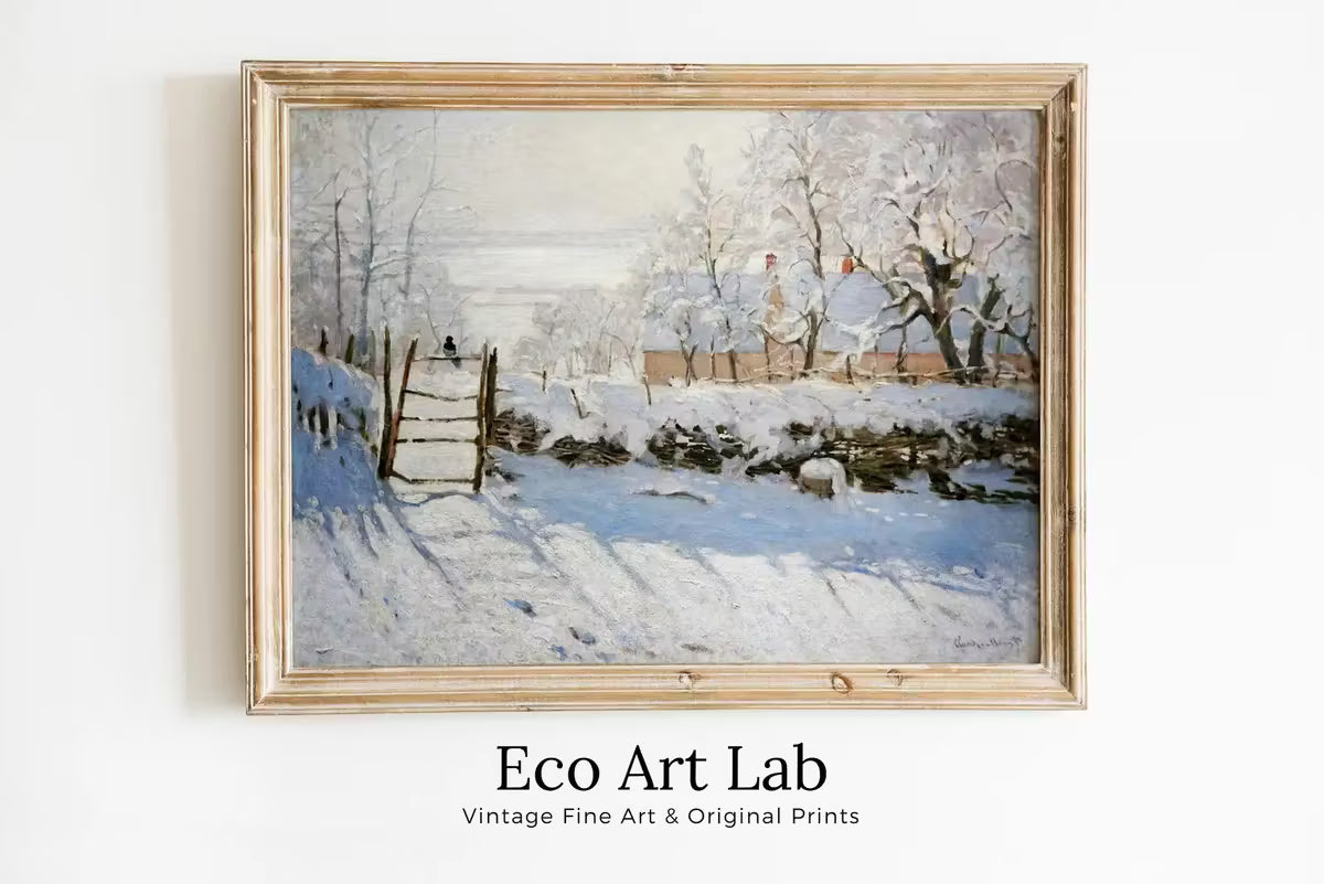 The Magpie Famous Claude Monet Painting. Monet Print Winter Landscape Instant Download Vintage Wall Art. Landscape Painting Printable Art – Printable Wall Art