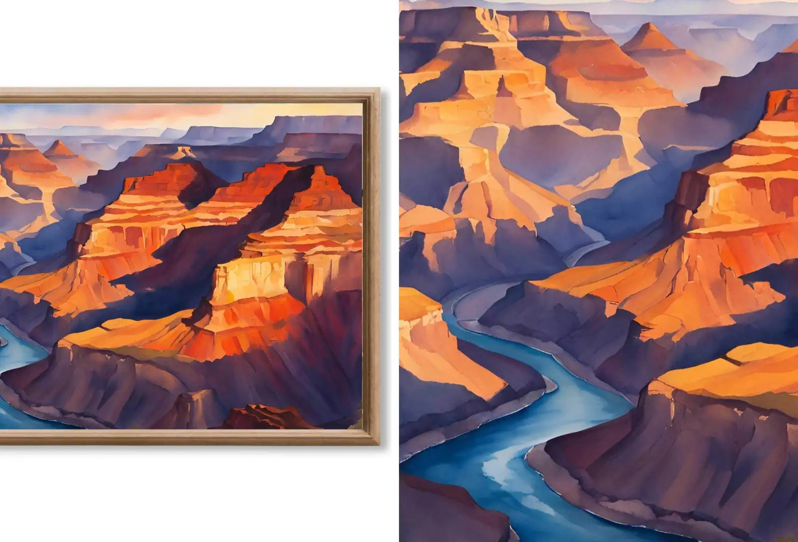 Detail view of artwork from US National Parks Frame TV Art Set of 40. Mountain Wall Art Original Landscape Paintings National Parks Nature Wall Art For Samsung Frame TV. (variation 2)