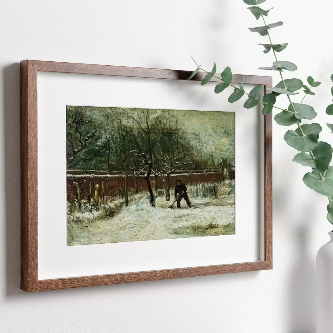 Vicarage Garden Under Snow by Vincent van Gogh. Printable Famous Art Print. Instant Download van Gogh Print Vintage Painting. Fine Art Print – Printable Wall Art