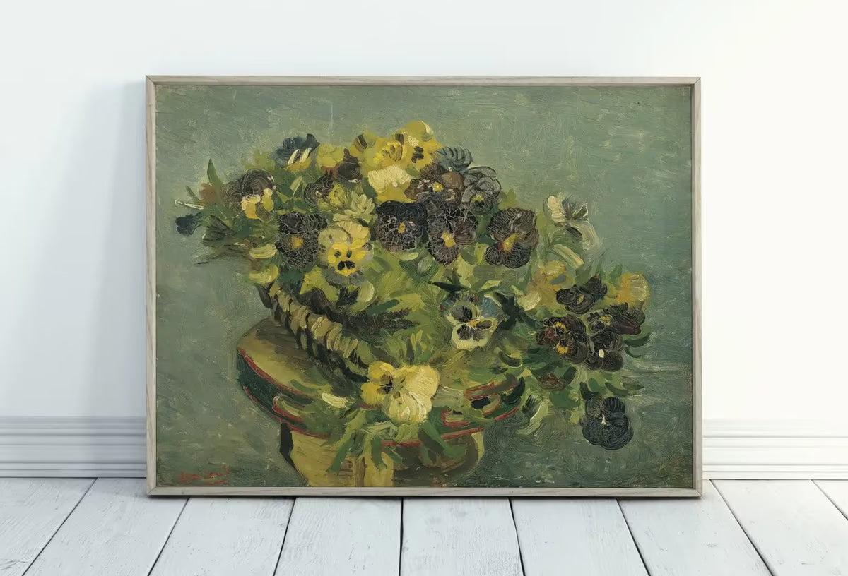 Vincent van Gogh "Basket of Pansies" Printable Famous Art Print. Instant Download van Gogh Vintage Wall Decor. Fine Art Floral Digital Print – Printable Wall Art