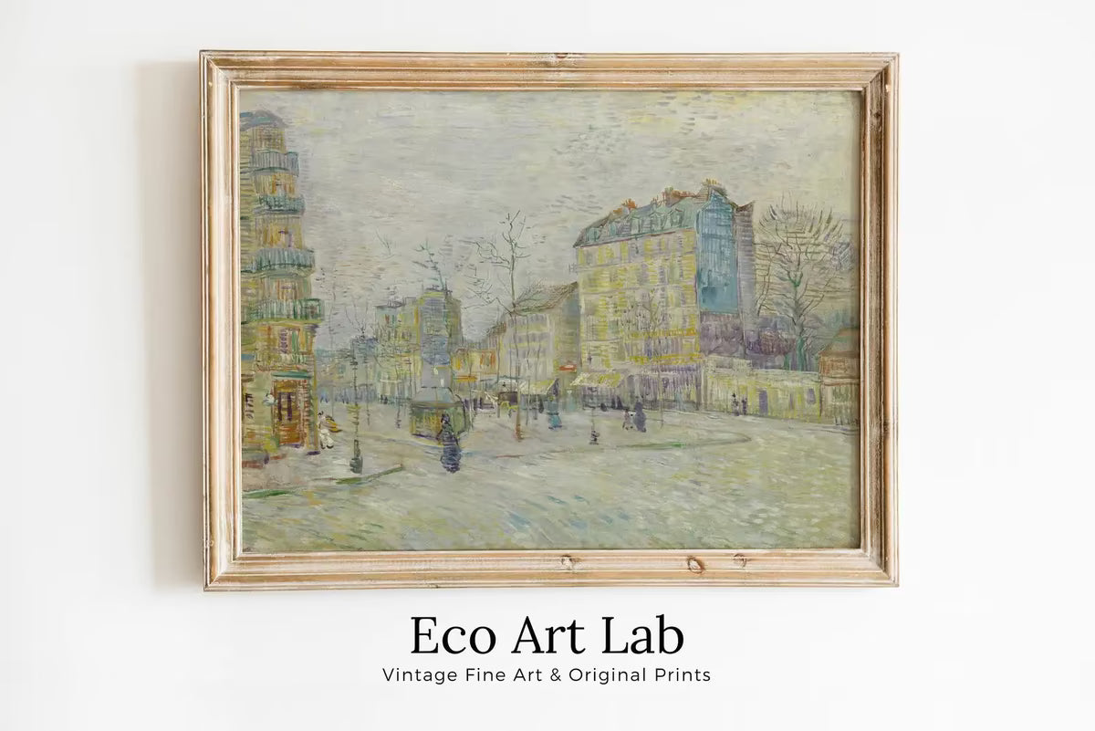 Vincent van Gogh Boulevard de Clichy Painting. Famous Printable Art. Instant Download. Paris Street van Gogh Vintage Fine Art – Printable Wall Art