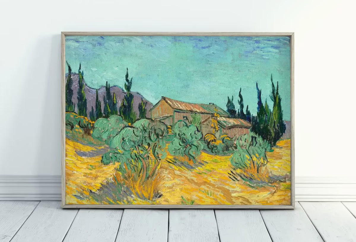 Vincent van Gogh Cabin & Trees Landscape. Printable Famous Art Prints. Instant Download van Gogh Print Vintage Painting. Fine Art Print – Printable Wall Art