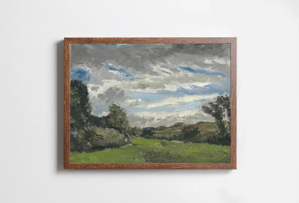 Vincent van Gogh Cloudy Landscape Painting Printable Famous Art Print. Instant Download van Gogh Print Vintage Fine Art  – Printable Wall Art