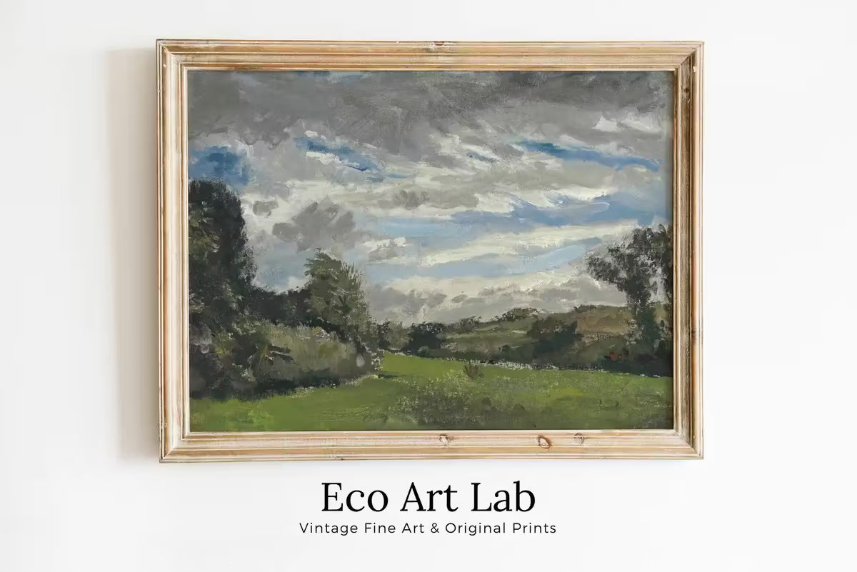 Vincent van Gogh Cloudy Landscape Painting Printable Famous Art Print. Instant Download van Gogh Print Vintage Fine Art  – Printable Wall Art