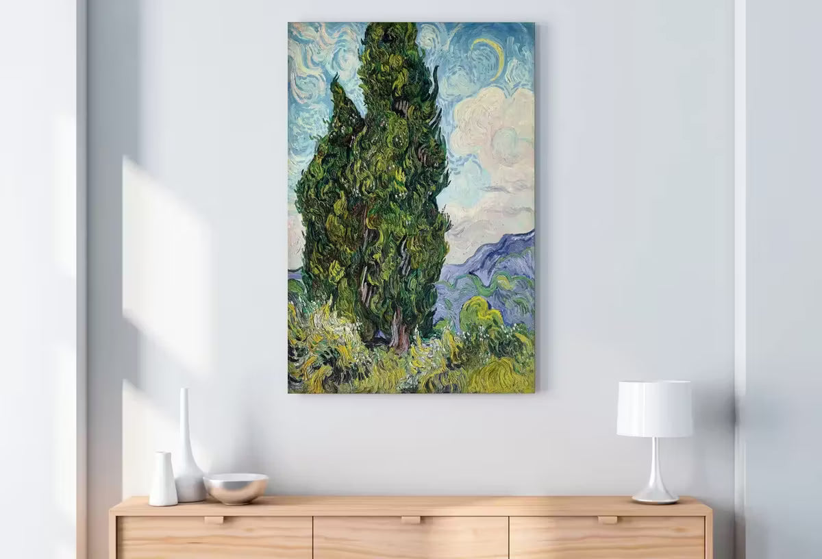 Vincent van Gogh Cypresses Printable Famous Art Prints. Instant Download van Gogh Print Vintage Wall Decor. Fine Art Digital Print – Printable Wall Art