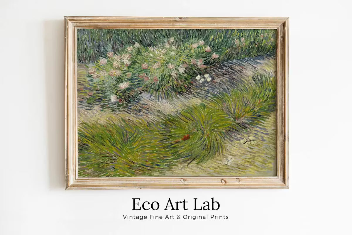 Vincent van Gogh Grass and Butterflies Printable Famous Art Prints. Instant Download. van Gogh Print Vintage Spring Painting. Fine Art Print – Printable Wall Art