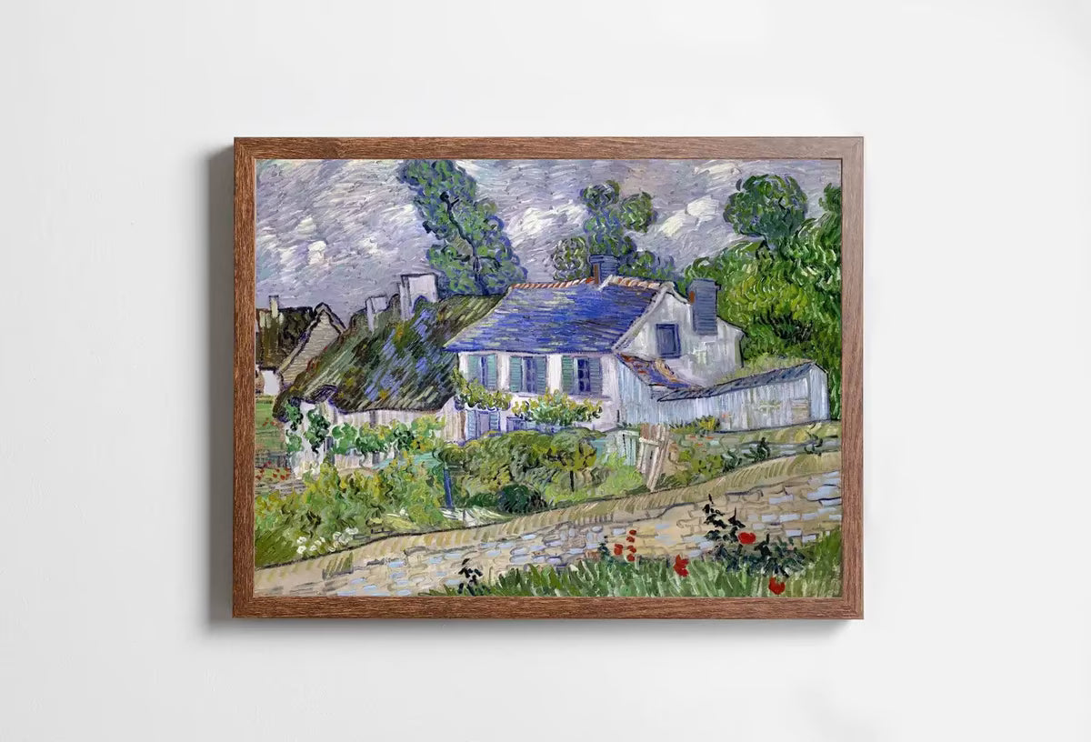 Vincent van Gogh Houses at Auvers Painting Printable Famous Art. Instant Download Farmhouse van Gogh Vintage Fine Art  – Printable Wall Art