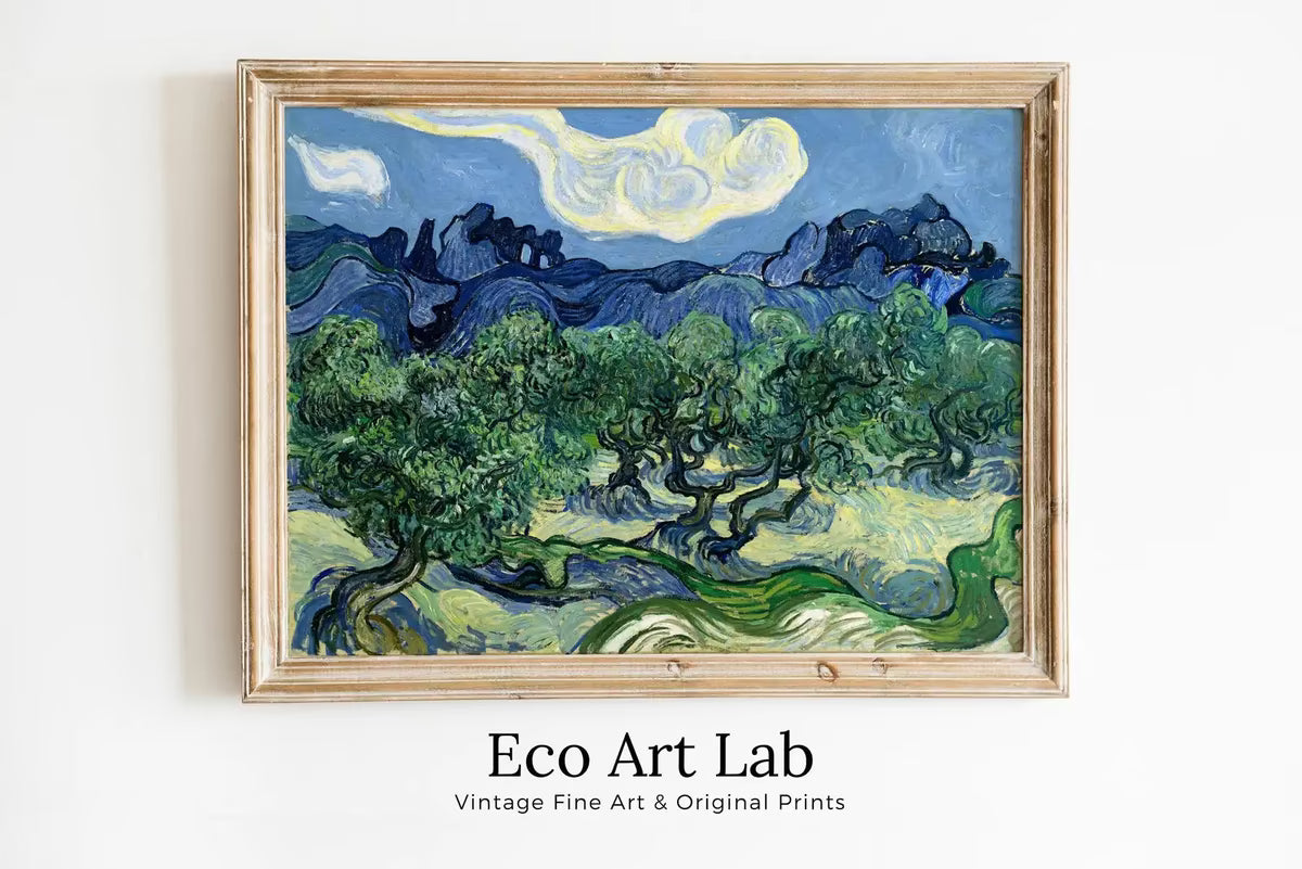Vincent van Gogh Olive Trees with the Alpilles Printable Famous Art Prints. Instant Download van Gogh Print Vintage Painting. Fine Art Print – Printable Wall Art
