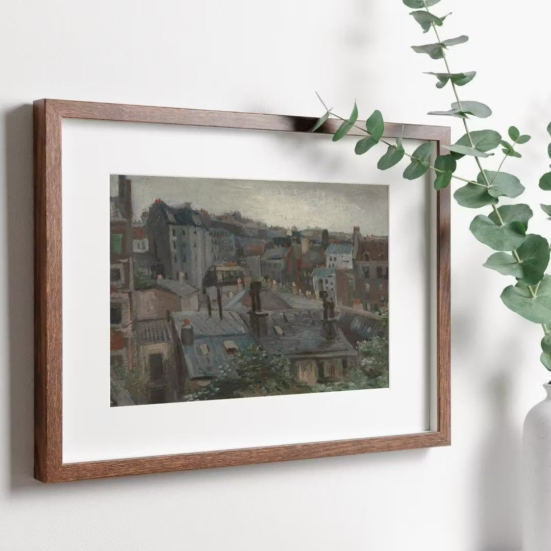 Vincent van Gogh View from Vincent's Studio. Famous Printable Oil Painting. Instant Download. van Gogh Paris Cityscape Vintage Fine Art – Printable Wall Art