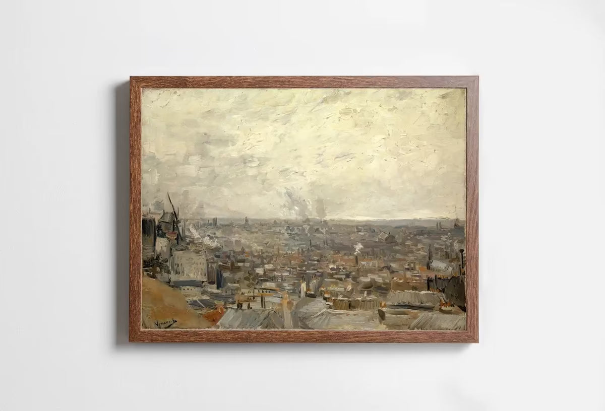 Vincent van Gogh View of Paris from Montmartre Printable Famous Art Print. Instant Download van Gogh Print Vintage Wall Decor Fine Art – Printable Wall Art