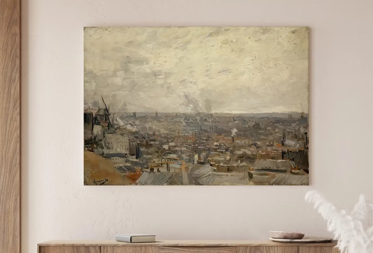Vincent van Gogh View of Paris from Montmartre Printable Famous Art Print. Instant Download van Gogh Print Vintage Wall Decor Fine Art – Printable Wall Art