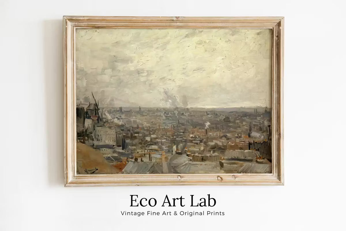 Vincent van Gogh View of Paris from Montmartre Printable Famous Art Print. Instant Download van Gogh Print Vintage Wall Decor Fine Art – Printable Wall Art