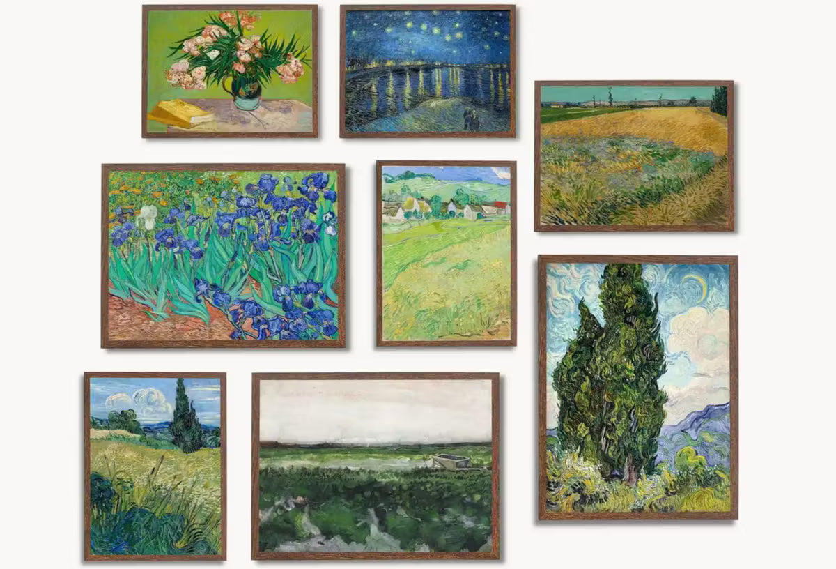 Vincent van Gogh Wall Print SET. Gallery Wall Set. Van Gogh Print Set of 8. Famous Paintings Collection Fine Art Prints. Van Gogh Art Set #4 – Printable Wall Art Set
