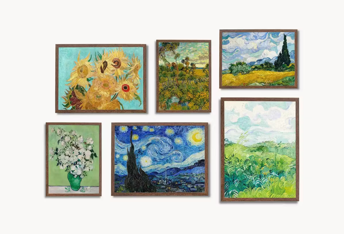 Vincent van Gogh Wall Print SET. Gallery Wall Set Van Gogh Prints Set of 6. Famous Paintings Collection Fine Art Prints. Van Gogh Art Set #2 – Printable Wall Art Set