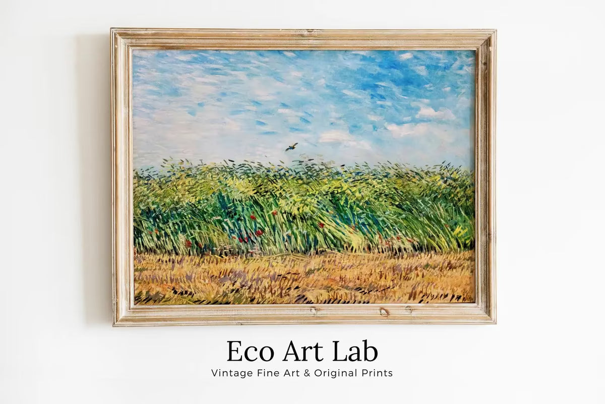 Vincent van Gogh Wheat Field w/ Lark Printable Famous Art Print. Instant Download van Gogh Print Vintage Painting Wall Decor. Fine Art Print – Printable Wall Art