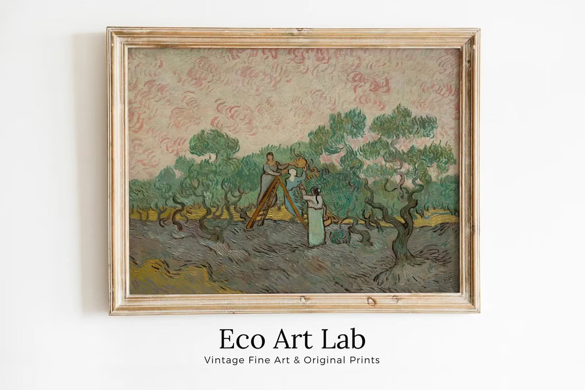Vincent van Gogh Women Picking Olives Landscape. Famous Printable Art. Instant Download. van Gogh Print Vintage Painting. Fine Art Print – Printable Wall Art