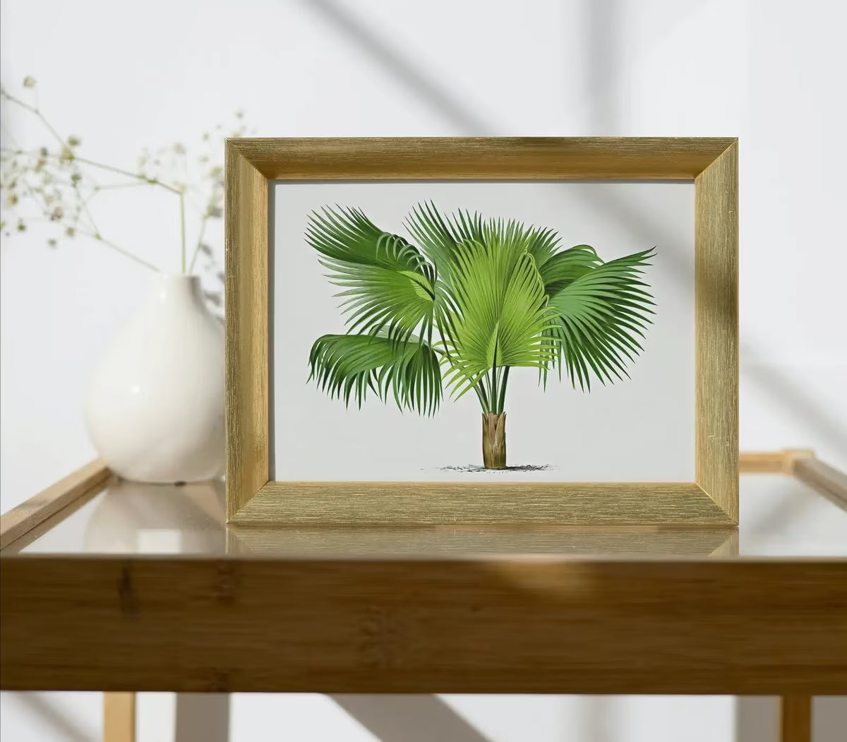 Vintage Palm Tree Print Tropical Wall Art. Palm Leaves Tree Decor, Retro Nature Poster Instant Download Botanical Print, Palm Trees Art #34 – Printable Wall Art