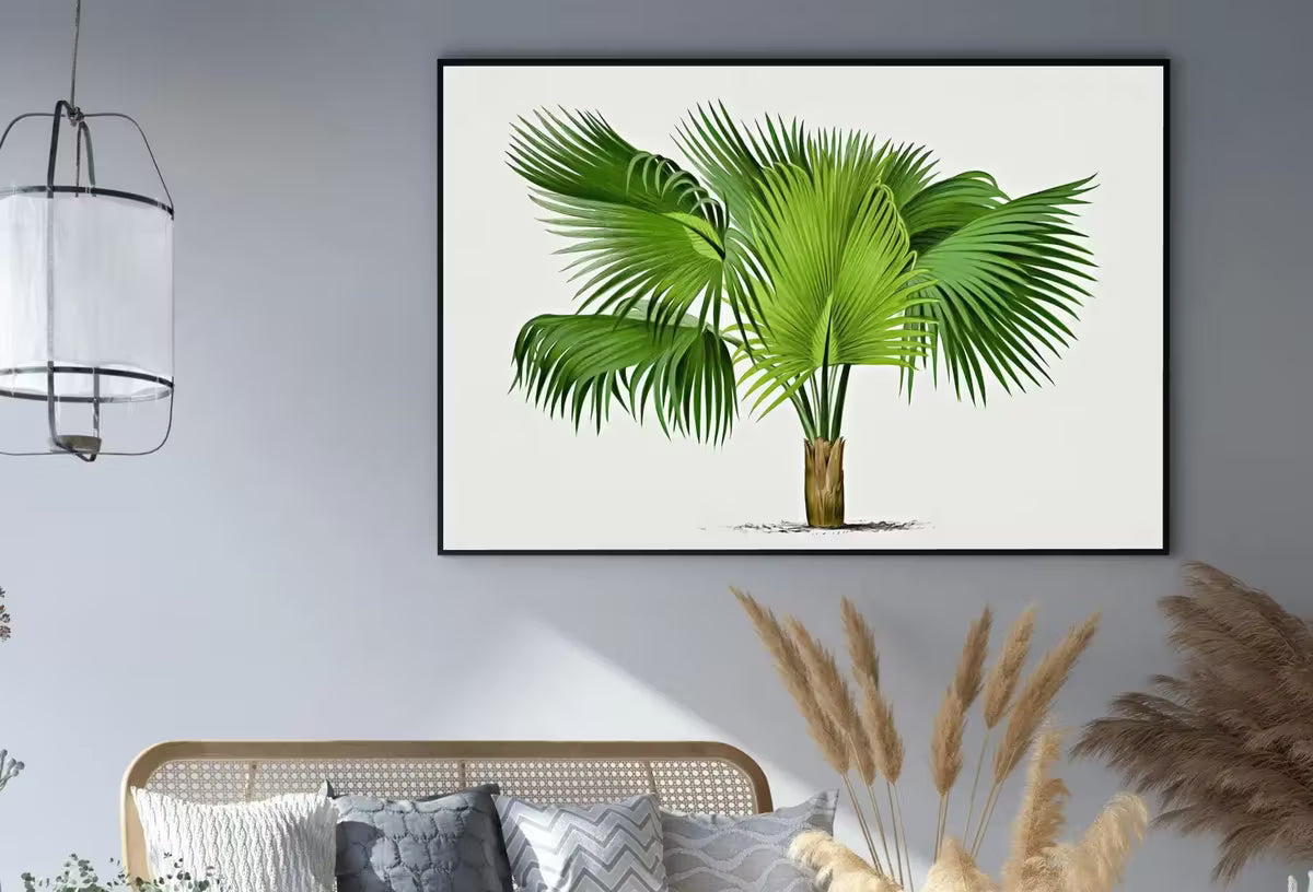 Vintage Palm Tree Print Tropical Wall Art. Palm Leaves Tree Decor, Retro Nature Poster Instant Download Botanical Print, Palm Trees Art #34 – Printable Wall Art