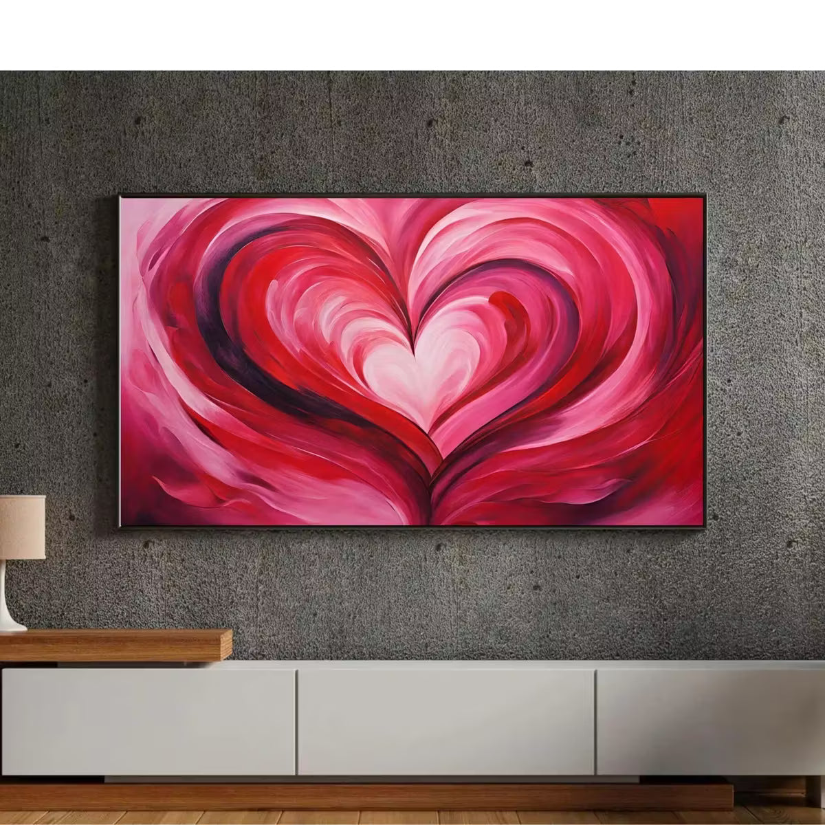 Vintage Rose Art For Frame TV. Romantic Home Design For Valentine's Day Decor. Floral Love Theme Wall Decor – Frame TV  Art