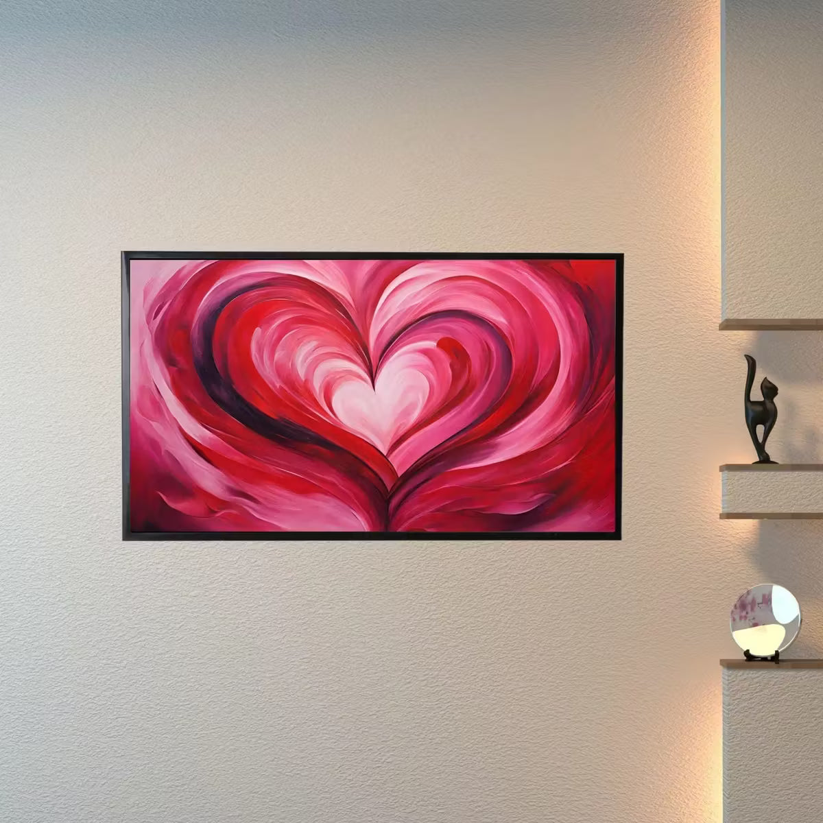 Vintage Rose Art For Frame TV. Romantic Home Design For Valentine's Day Decor. Floral Love Theme Wall Decor – Frame TV  Art