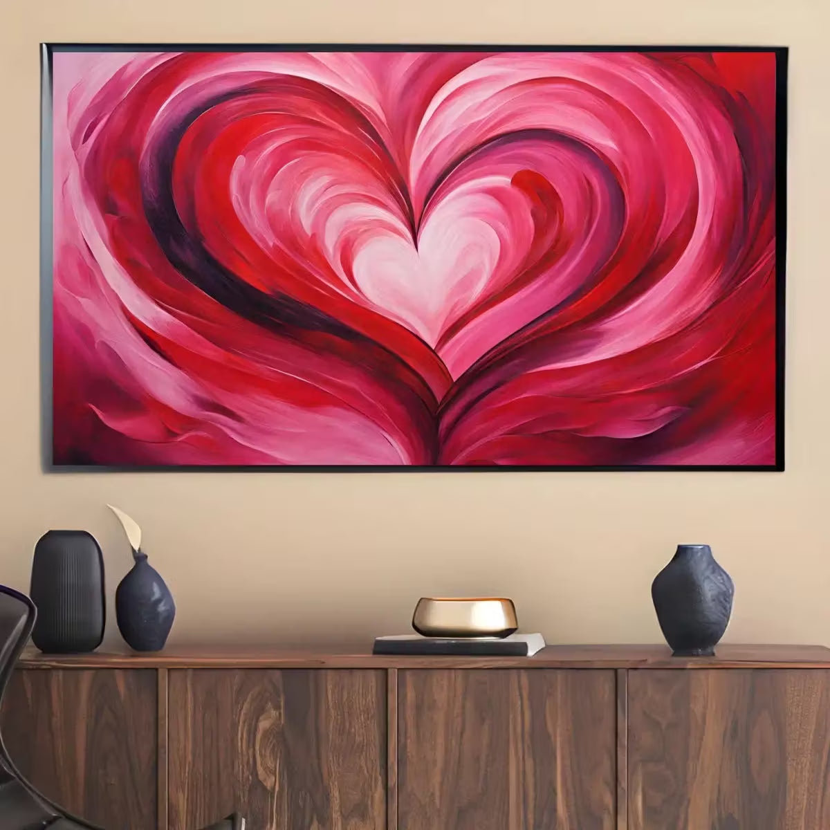 Vintage Rose Art For Frame TV. Romantic Home Design For Valentine's Day Decor. Floral Love Theme Wall Decor – Frame TV  Art