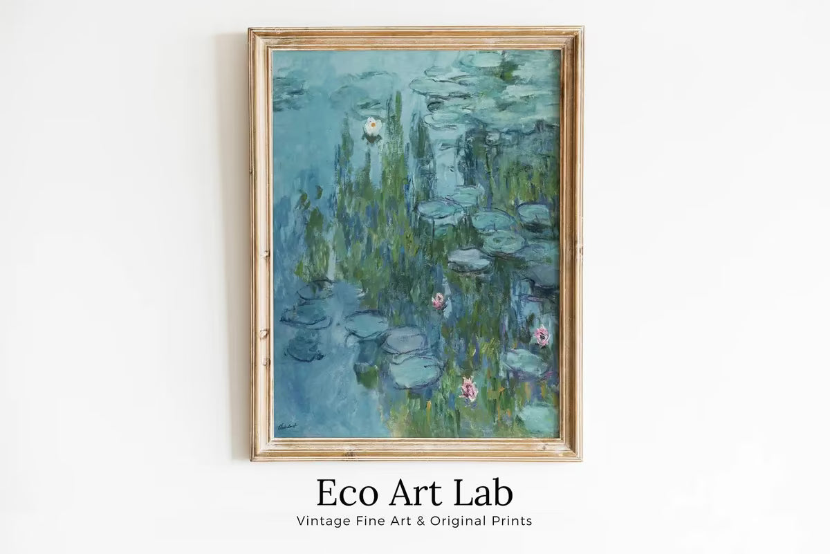 Water Lilies Claude Monet Painting Famous Monet Art. Monet Botanical Print Printable Wall Art. Instant Download Vintage Decor. Vintage Decor – Printable Wall Art