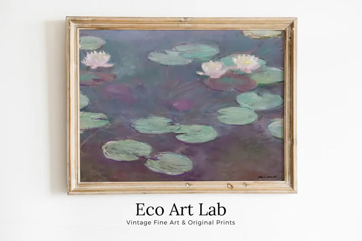 Water Lilies Painting by Claude Monet Famous Monet Art. Monet Botanical Vintage Print. Printable Wall Art. Instant Download Vintage Decor. – Printable Wall Art