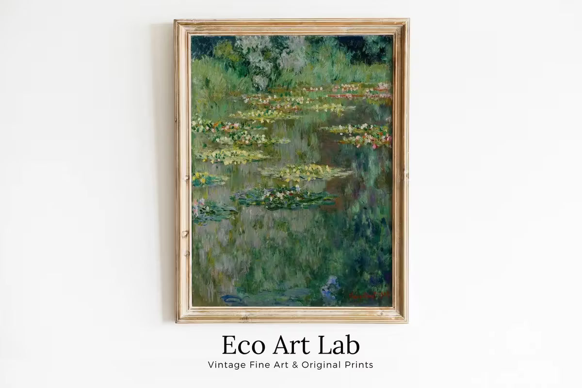 Water Lilies Pond Famous Painting by Claude Monet. Printable Wall Art. Instant Download Vintage Decor. Botanical Print. Vintage Decor – Printable Wall Art