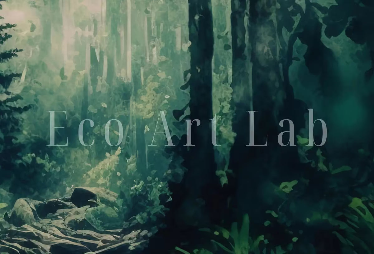 Watercolor Dense Forest Landscape Printable. Printable Wall Art. Set of 2 Prints. Green Forest Trees Painting. Nature Decor. Forest Art – Printable Wall Art Set