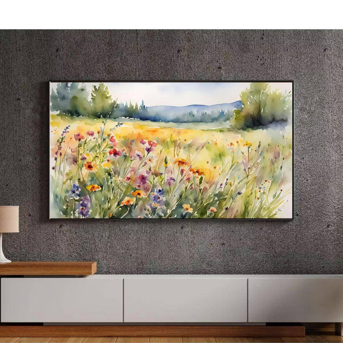 Watercolor Frame TV Art. Wildflowers Art for Modern Home Decor. Colorful Botanical Nature Artwork for Samsung Frame TV – Frame TV  Art
