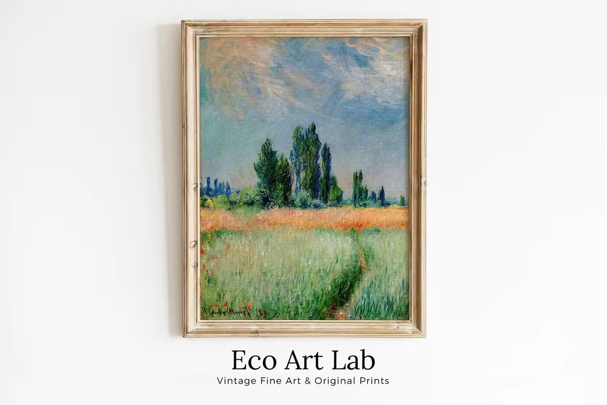 Wheatfield Painting by Claude Monet. Famous Monet Art. Instant Download Vintage Decor. Monet Landscape Printable Wall Art. Vintage Decor – Printable Wall Art