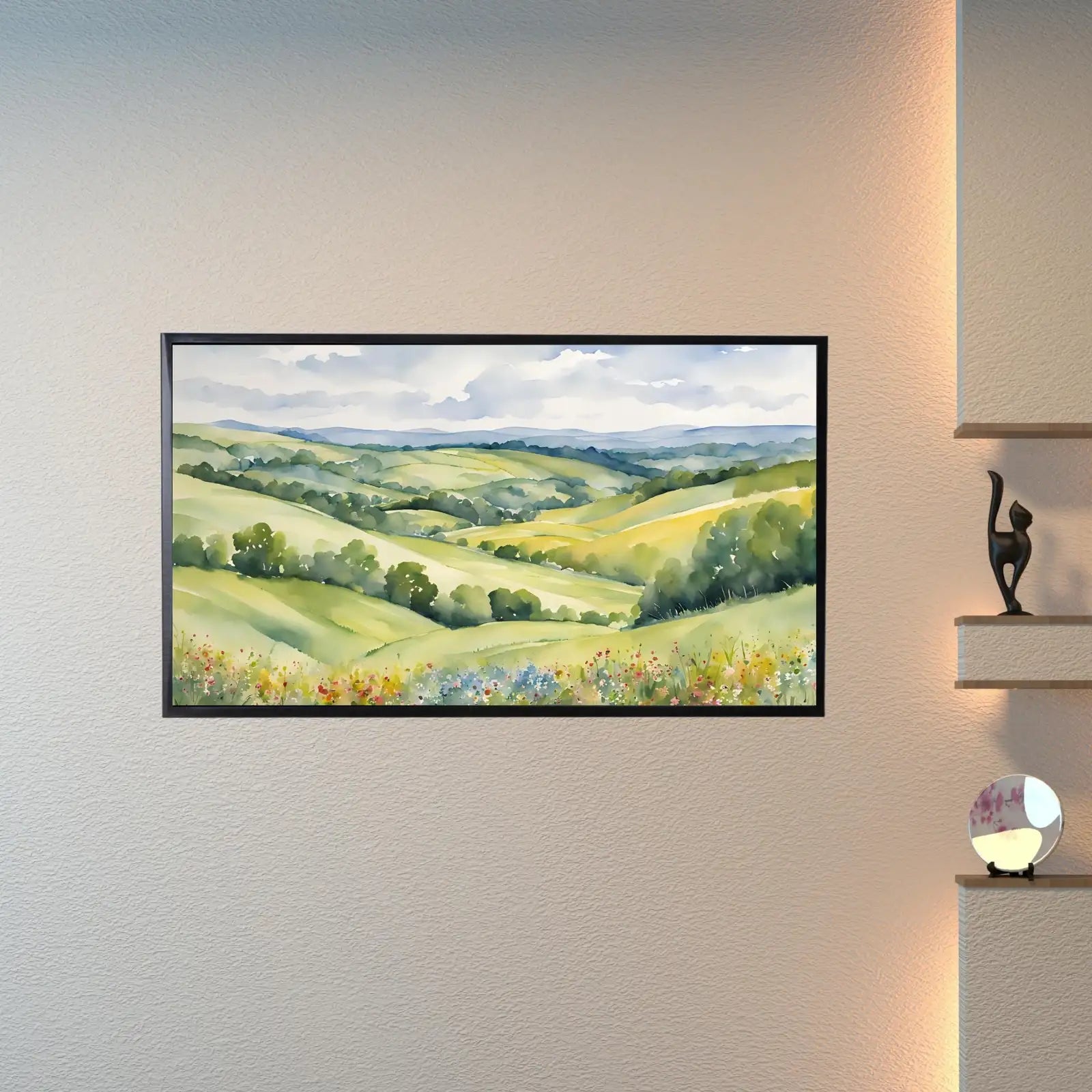 Detail view of artwork from Wild Flowers Frame TV Art. Countryside Scene Home Decor. Botanical Wall Decor for Samsung Frame TV.. (variation 1)