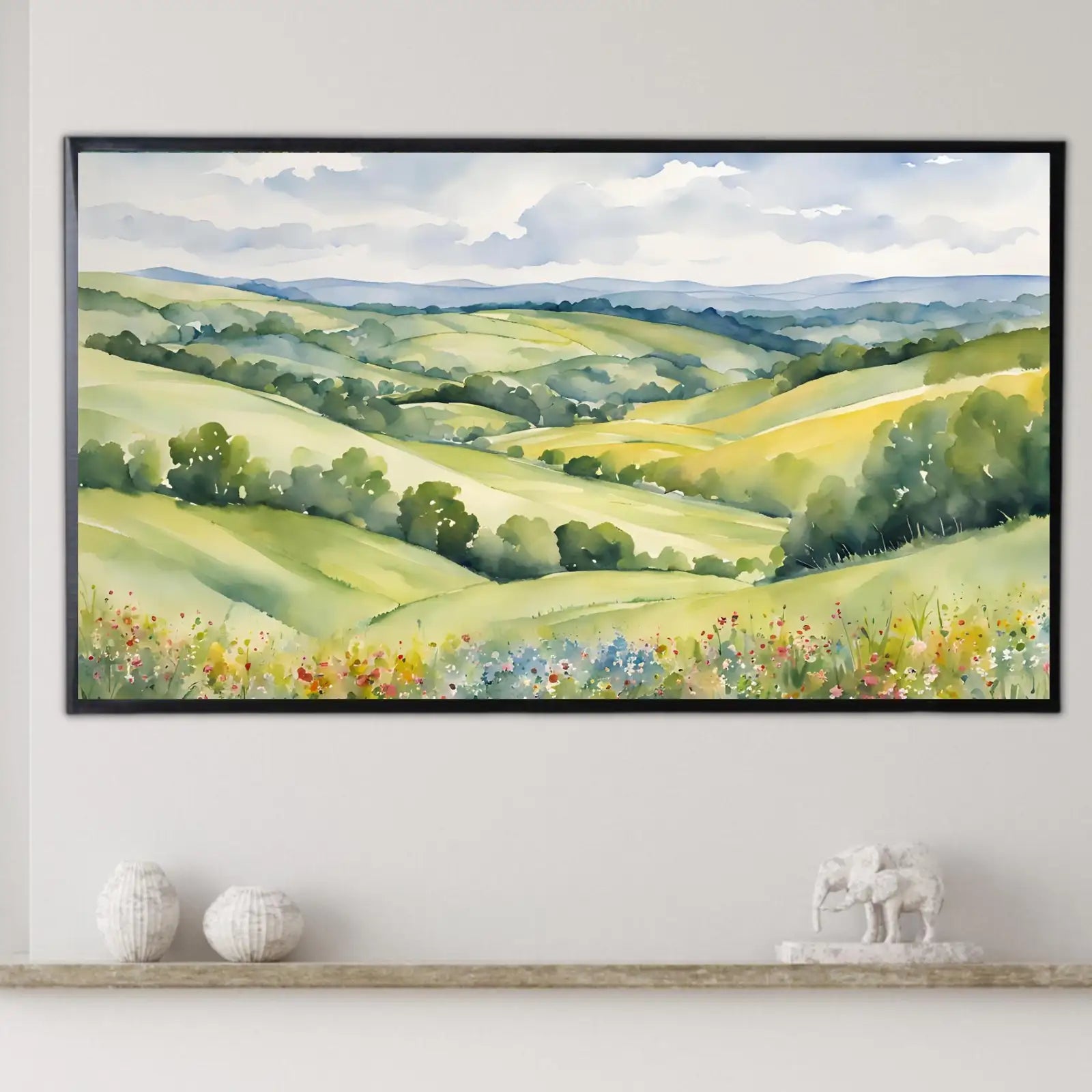 Second included artwork preview from Wild Flowers Frame TV Art. Countryside Scene Home Decor. Botanical Wall Decor for Samsung Frame TV. featuring various scenes.